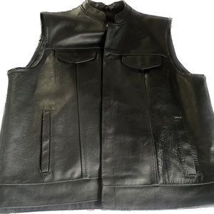 US Leather black motorcycle vest